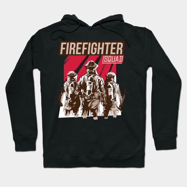 Firefighter Squad - Firemen Hoodie by Popculture Tee Collection